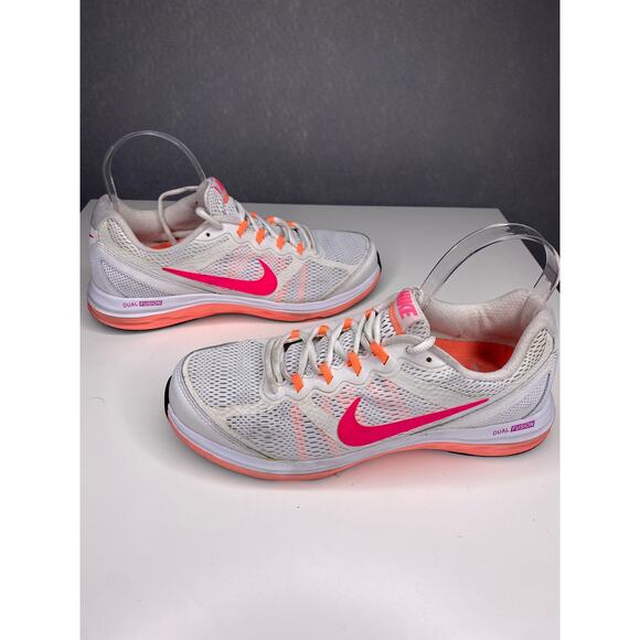 Nike Dual Fusion Run 3 Running Shoes Womens Sz 9 US 653594-100 White/Hyper Pink - Picture 12 of 14